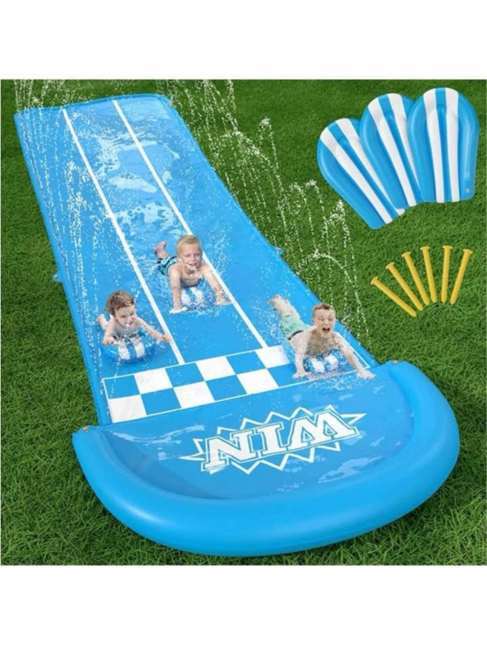 Blue Kids Slip and Slide Water Racer -